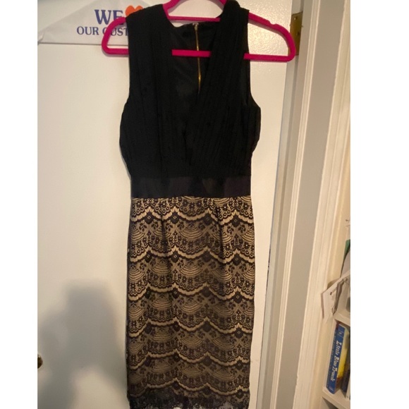 Black 2 in 1 one midi bodycon dress - Picture 1 of 5